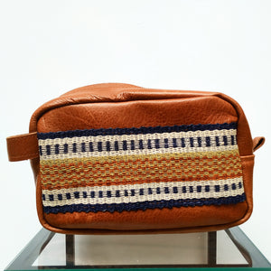 Chaguar and leather Travel bag