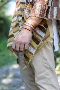 Chaguar and leather bracelet
