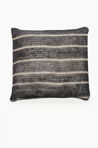Black Chaguar Cushion with White Thin Stripes.