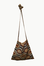 Load image into Gallery viewer, Cream and Brown Patterned Chaguar Bandoleer with Brown Strap.
